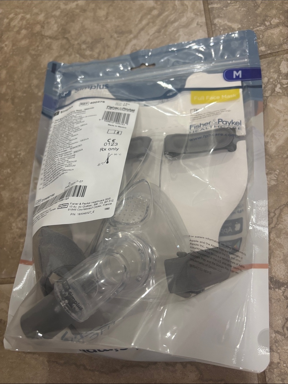F&P Simplus Full Face Mask Head Gear Size Medium - Picture 5 of 6